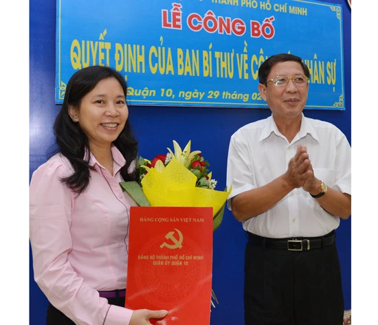 Đồng chí Huỳnh Thị Xuân Lam nhận nhiệm vụ mới